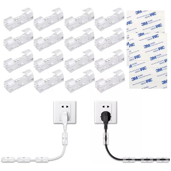 Clips X 12 Unidades Para Organizacion De Cables