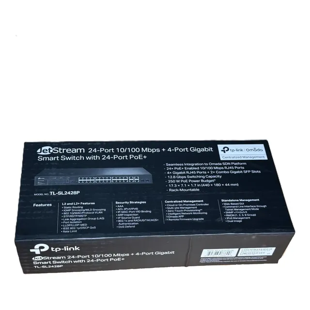 Switch Tp-link Fast Ethernet Jetstream Tl-sl2428p 24-port