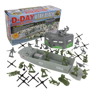 Bmc Ww2 D-day Plastic Army Men - Utah Beach Juego De Figuras Bmc Ww2 D-day Plastic Army Men - Utah Beach Juego De Figuras
