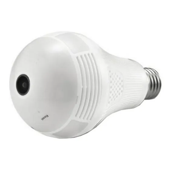 Cámara Lampara Led 360° Visión Oculta Audio Micrófono Purare