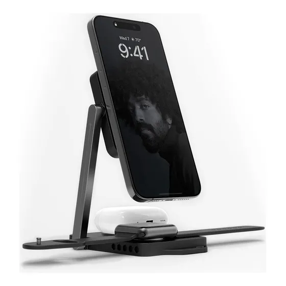 Cargador Inalámbrico Aulumu Folding 15w Qi2 Magsafe 4 En 1
