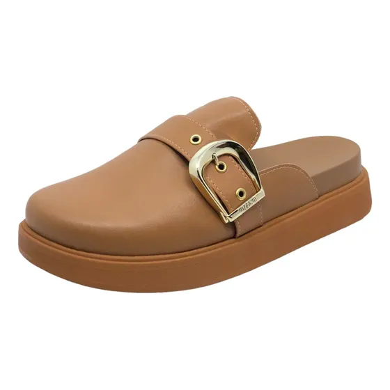 Sapato Feminino Mule Clog Flatform Conforto Vizzano Anabela