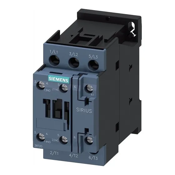 Siemens 3rt2028-1an20 Contactor De Potencia, Ac-3 38 A, 18,5