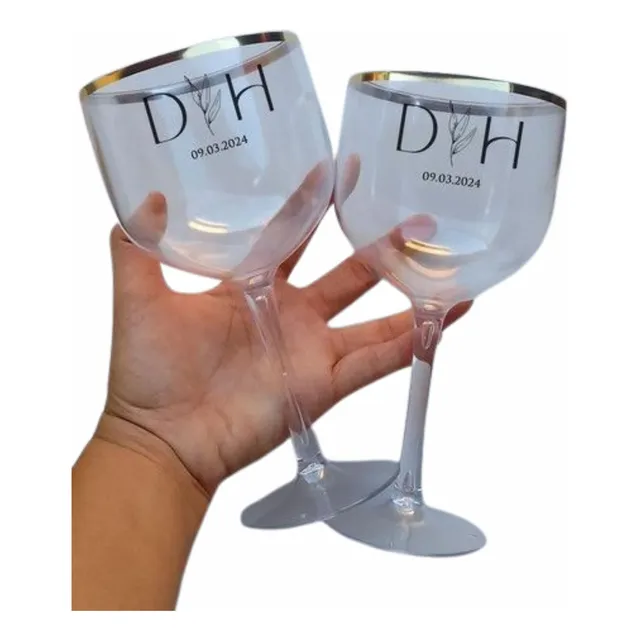 Taça De Gin 450ml Com Borda  Personalizada 100unid