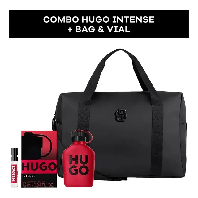 Combo Hugo Intense Edp 125ml + Bolso + Vial
