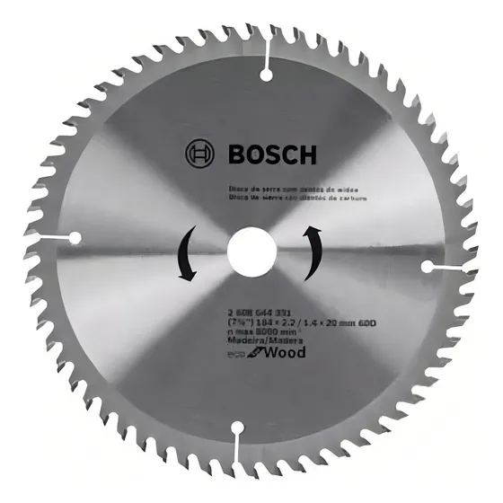 Disco De Sierra Circular Bosch Eco 184mm 60 Dientes Madera