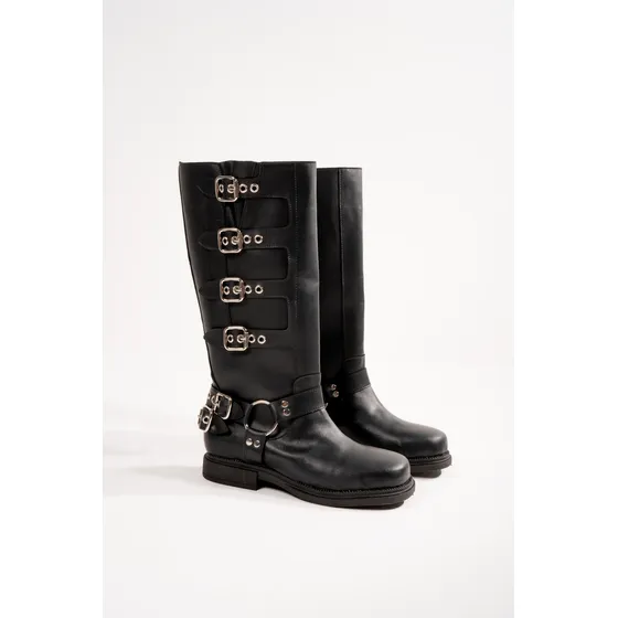 Bota Biker Vita Bella Mujer Cuero Ecológico - Todd