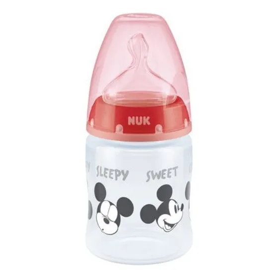 Mamadera Nuk Disney Mickey Mouse 150 Ml Sistema Anticólicos Color Rojo
