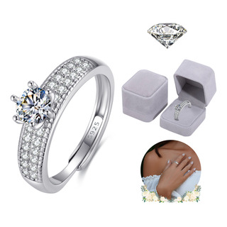Anillo De Compromiso De Plata 925 Para Mujer Ajustables Anillo De Compromiso De Plata 925 Para Mujer Ajustables