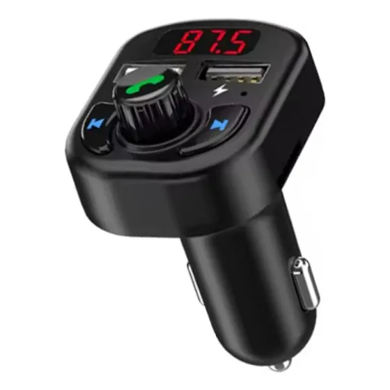Adaptador Bluetooth Para Auto Transmisor Fm Cargador Usb Mp3