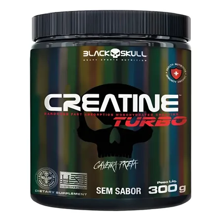 Suplemento em Pó 300g Caveira Preta - Black Skull S Sabor Sem sabor