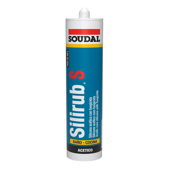 Silicona Acetica Silirub S C/ Fung Almendra 300 Ml | Soudal