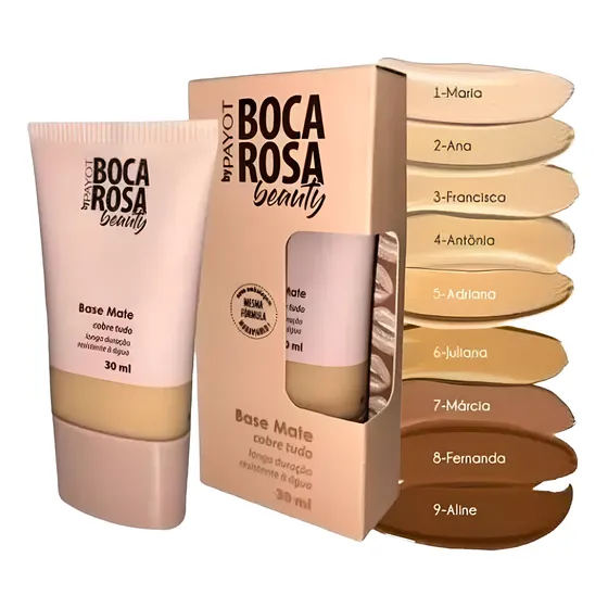 Base de maquiagem em líquida Boca Rosa Base Mate Líquido Maquiagem Boca Rosa Beauty Base tom 3-francisca - 10mL 200g