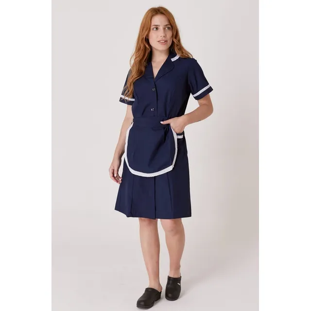 Uniforme De Mucama Liso Con Delantal
