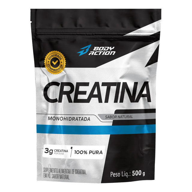 Creatina Monohidratada 500g - 100% Pura - Bodyaction Sabor Sem Sabor Creatina Monohidratada 500g - 100% Pura - Bodyaction Sabor Sem Sabor