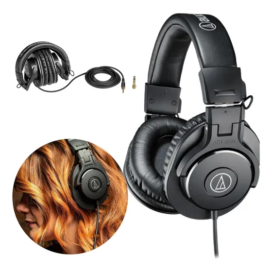 Fone De Ouvido Audio-technica M-series Ath-m30x  Preto