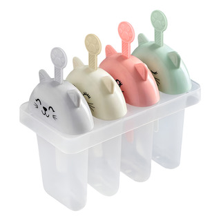 Kit 4 Forminhas Picolé Molde Forma Sorvete Palito Gatinho Kit 4 Forminhas Picolé Molde Forma Sorvete Palito Gatinho