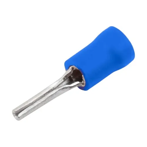 Terminal Pino Agulha Pre Isolado 1,5mm A 2,5mm Azul -  100un