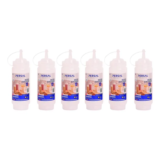 Salseros Dispensadores De Salsa Persal 12oz Set X 6 Unidades