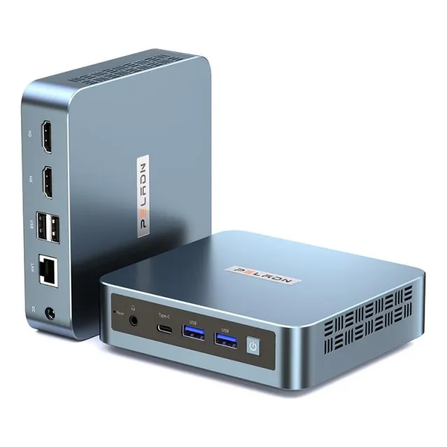 Peladn Mini Pc Wi6(N150 16+512) Con Vesa Doble 4k Hd, Intel 13th Twin Lake N150 (hasta 3.6 Ghz), 16 Gb Ddr4 3200 Mhz Ram, 512 Gb M.2 Ssd, Windows 11 Pro, Type-c, Usb 3.0*2, Usb 2.0*2, Hdmi*2, Rj45*1