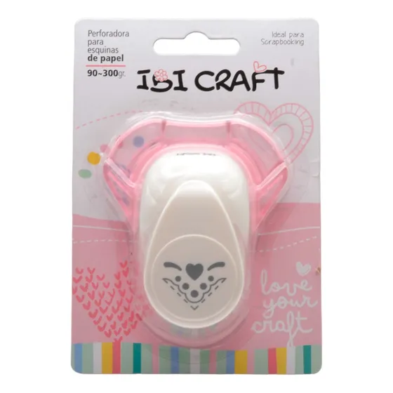Perforadora Troquela Artistica Ibi Craft Esquinero Corazon Color Blanco