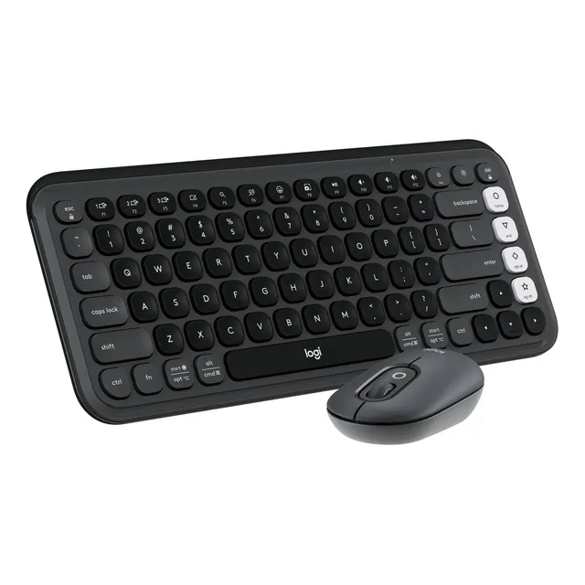 Kit Teclado Y Mouse Logitech Pop Icon, Español, Grafito