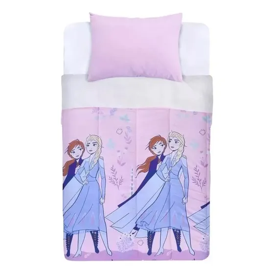 Plumón Sherpa Disney 1,5 Plaza Frozen Color Rosa Rosa Sublimado