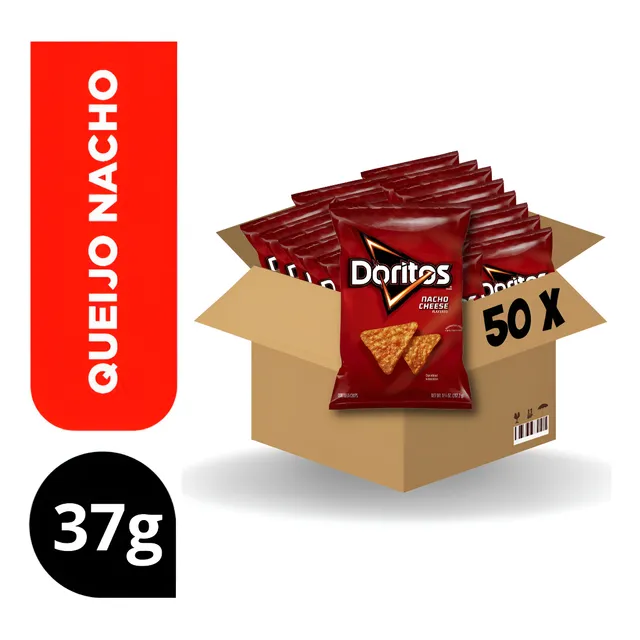 Caixa C/ 50un Salgadinho Doritos Queijo Nacho 37g Atacado
