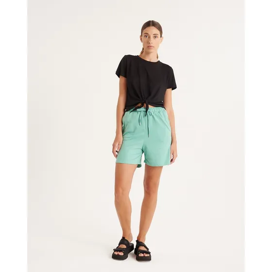 Short Rustico Recto Cintura Elastizada