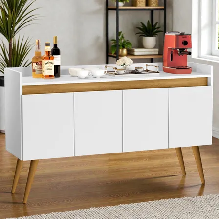 Buffet Luxo Decorativo 4 Portas Para Sala Moderna Prateleira