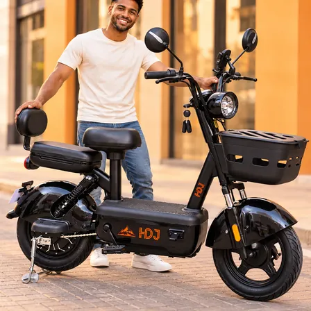 Bicicleta Elétrica Scooter 1000w 32km/h Lítio Removível 60km Preto 150*105*35cm