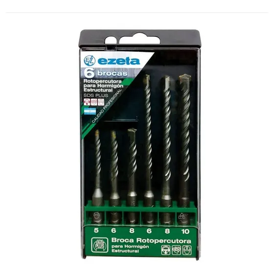 Set Juego Kit 6 Mechas Sds Plus Ezeta 5 - 10mm Hormigón
