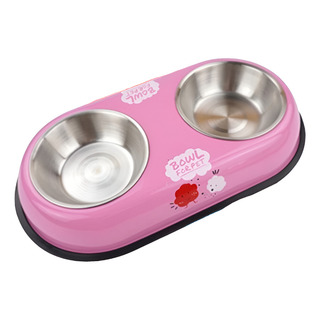Comedouro E Bebedouro Inox Duplo Para Bicho De Estimação Comedouro E Bebedouro Inox Duplo Para Bicho De Estimação
