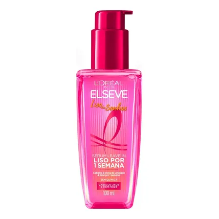 Sérum Leave-in Finalizador Capilar Efeito Liso Por 1 Semana Com Tecnologia Ativada Por Calor Antifrizz E Protetor Térmico Elseve Liso Dos Sonhos L'oréal Paris 100ml