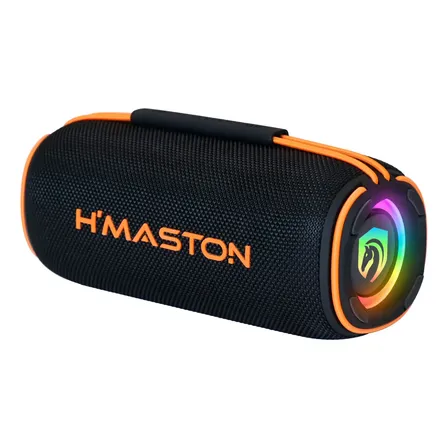 Caixa De Som Bluetooth Portátil 40w H'maston Tn22 Rgb Tws Preto 127/220v