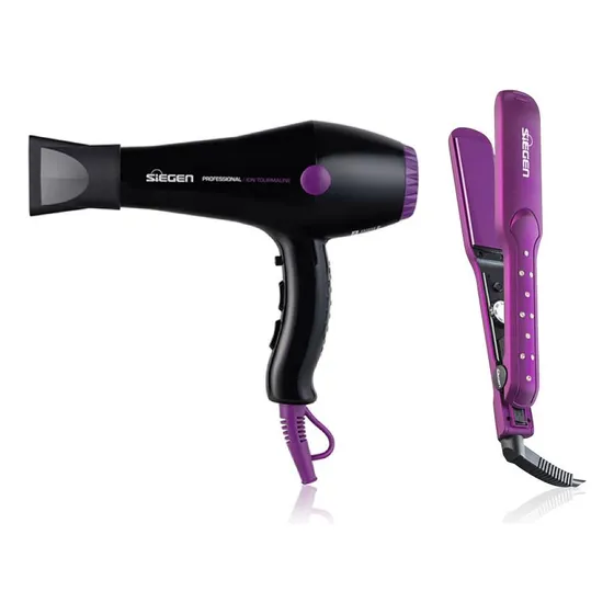Pack Siegen: Secador De Pelo Specialist + Planchita Violeta