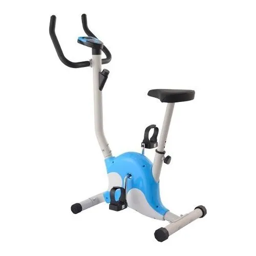 Bicicleta Fija Ergometrica Fitness Monitor Altura Ajustable Color Blanco