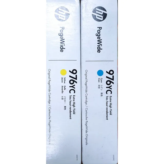 Par De Tintas Hp 976yc Color Amarillo Y Cyan, Original.