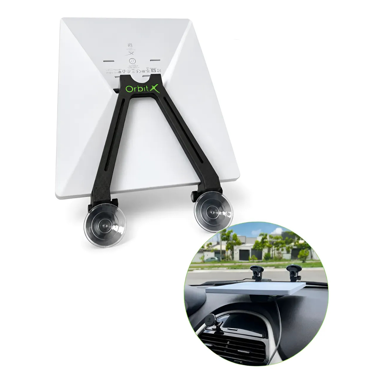 Suporte De Painel Starlink Mini Com Ventosas Antimulta Preto Suporte De Painel Starlink Mini Com Ventosas Antimulta Preto
