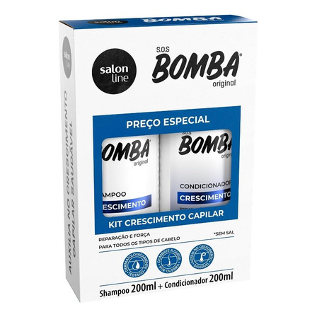 Kit Shampoo+condicionador Sos Bomba Original Salonline 200ml Kit Shampoo+condicionador Sos Bomba Original Salonline 200ml