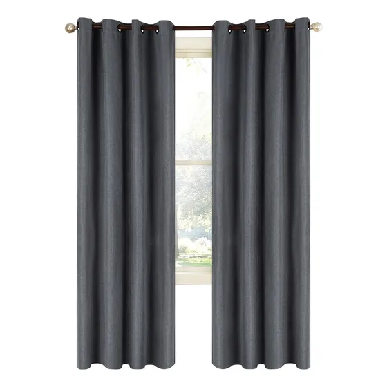 Cortina Blackout 100%, Son 2 Paños De 140x220cm Textura Lino