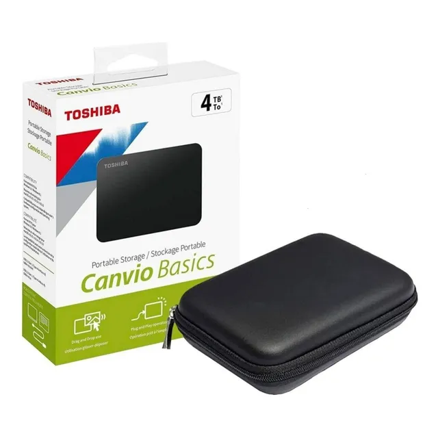 Disco Duro Externo Toshiba Canvio 4tb + Funda Protectora