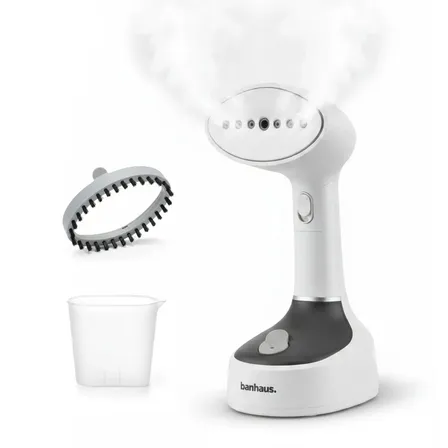 Plancha Vapor Portatil Banhaus Vaporizador Ropa Vertical Bla Blanco
