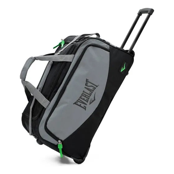 Bolso De Viaje Con Ruedas Everlast Tipo Carrito Mujer Hombre Color Negro Con Gris 27578 Liso