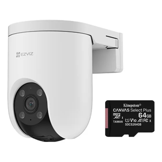 Camara Ip Ezviz H8c 4g 2k 360° Sirena Color + Memoria 64gb