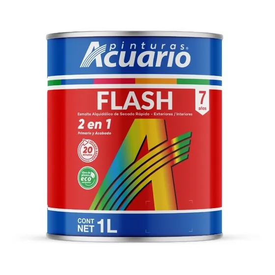 Pintura Flash Color Rojo Bermellón Acuario 1 Lt Ea40810
