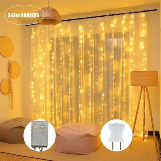 Cortinas Serie Luces 300 Led Navidad Decorativas Fiesta 3x3m Cortinas Serie Luces 300 Led Navidad Decorativas Fiesta 3x3m