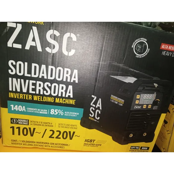 Maquina De Soldador Inversora 140 Amperios Profesional Zasc
