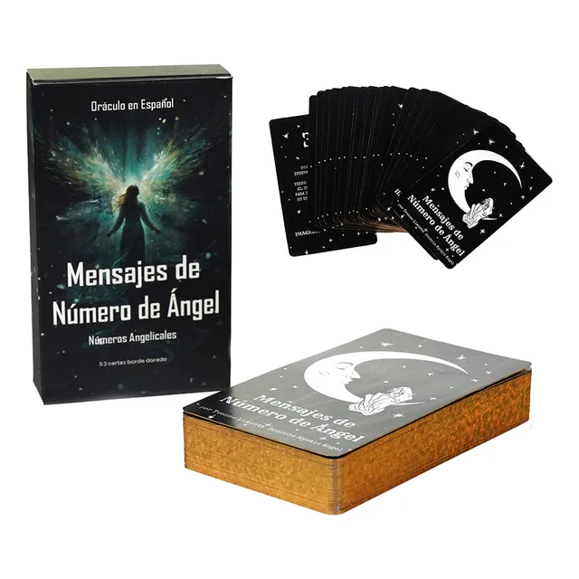 Tarot Oraculo De Los Angeles De Bordes Carta Dorados Español