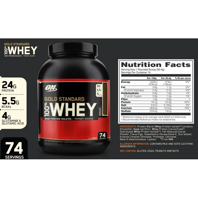 Proteina Gold Standard 100% Whey 5 Libras